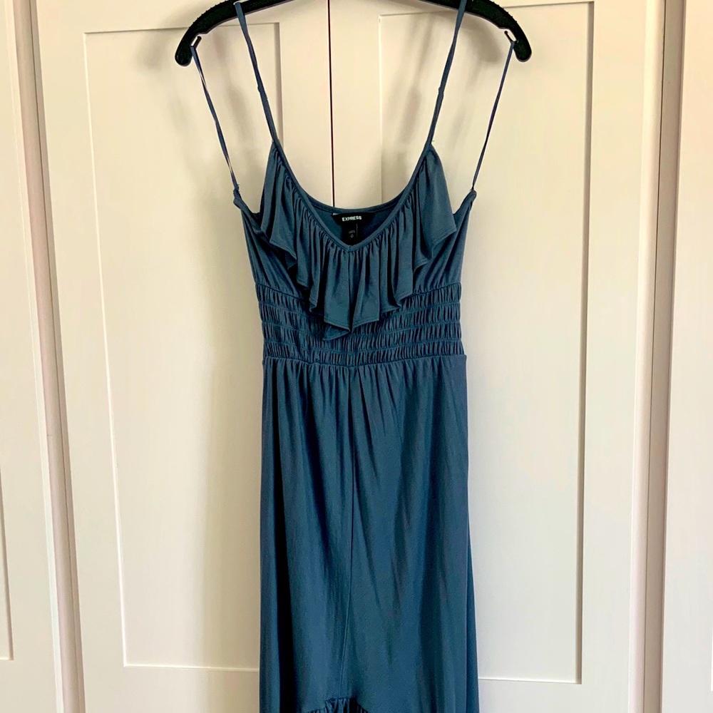 Blue Express High Low, open back Sundress, Size XS, New without tags, never worn